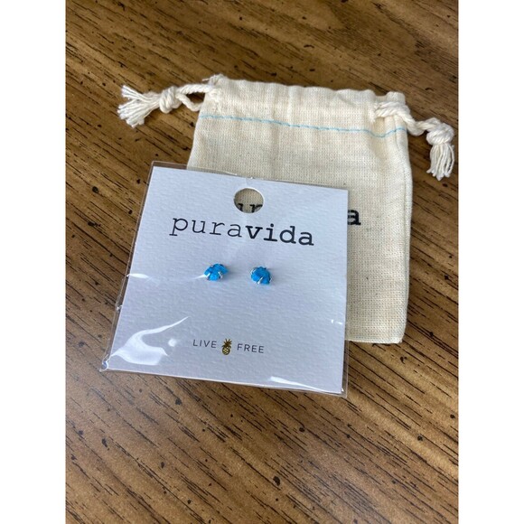 NWT Pura Vida Gemstone Earrings - Picture 1 of 2